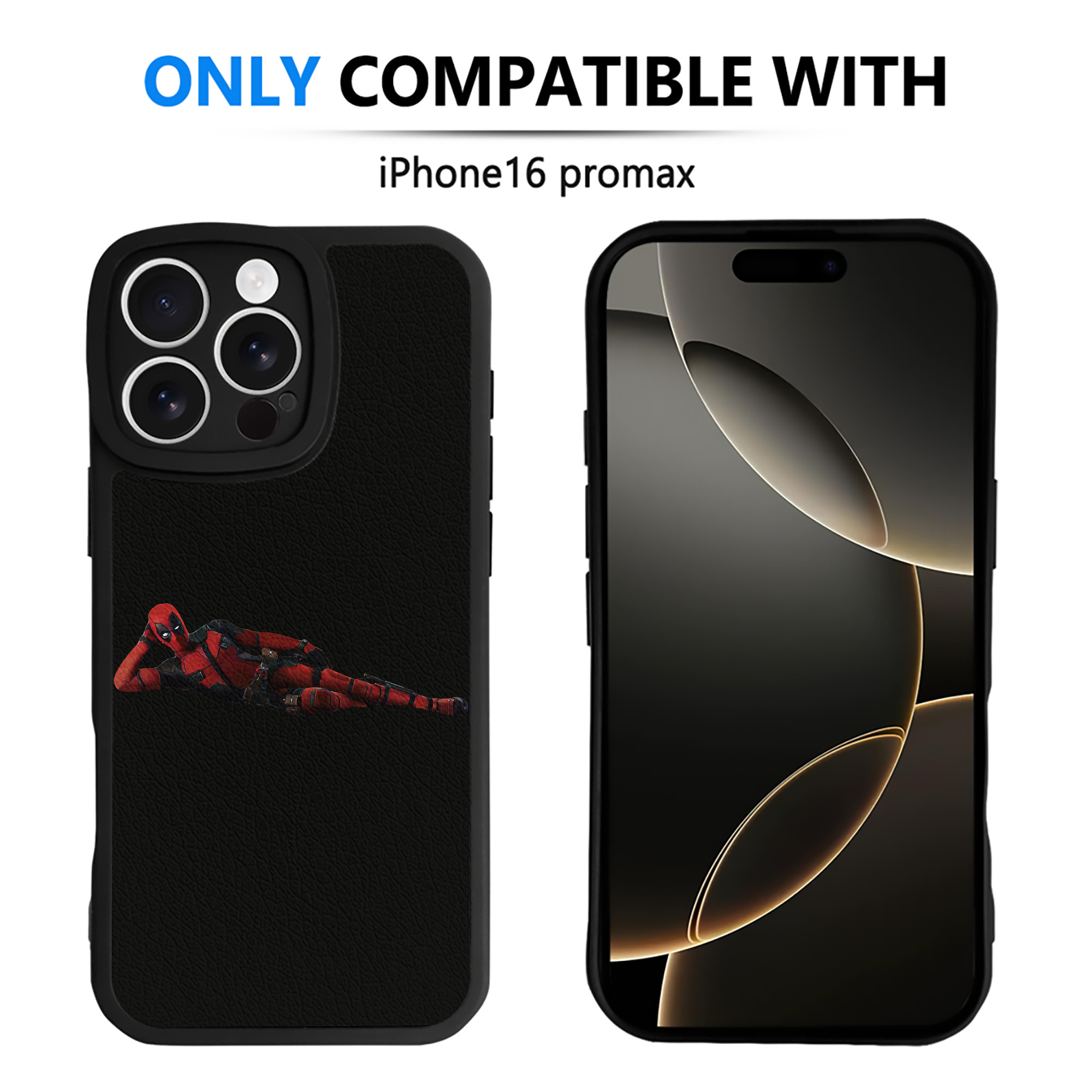 （画像用） Deadpool デッドプール 【iPhone 16シリーズ対応】シリコンスマホケース（レザー調） 材質：シリコン